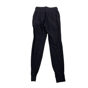 Lululemon Women Size 2 Black Jogger Pants Pockets Drawstring 28" In FLAWS 36-2